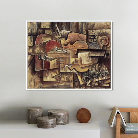 INVIN ART Framed Canvas Giclee Print Art Series#45 by Pablo Picasso Wall Art Living Room Home Office Decorations