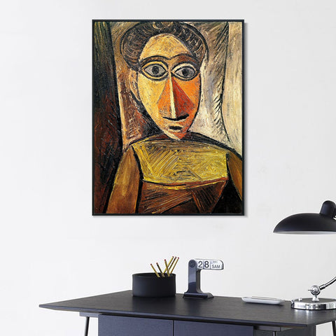 INVIN ART Framed Canvas Giclee Print Art 1907 Buste de femme3 by Pablo Picasso Wall Art Living Room Home Office Decorations