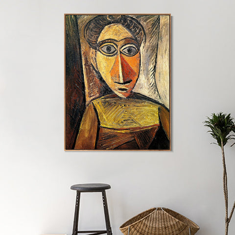 INVIN ART Framed Canvas Giclee Print Art 1907 Buste de femme3 by Pablo Picasso Wall Art Living Room Home Office Decorations