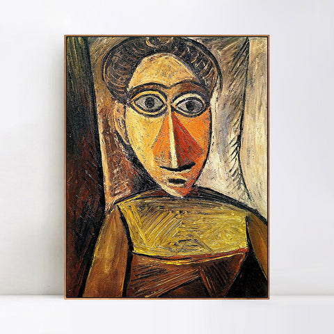 INVIN ART Framed Canvas Giclee Print Art 1907 Buste de femme3 by Pablo Picasso Wall Art Living Room Home Office Decorations