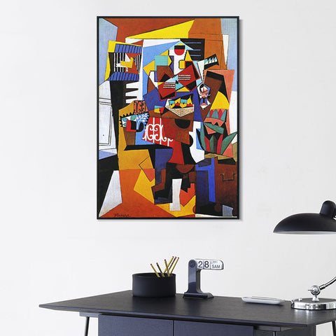 INVIN ART Framed Canvas Giclee Print Art 1923 La cage d'oiseaux by Pablo Picasso Wall Art Living Room Home Office Decorations