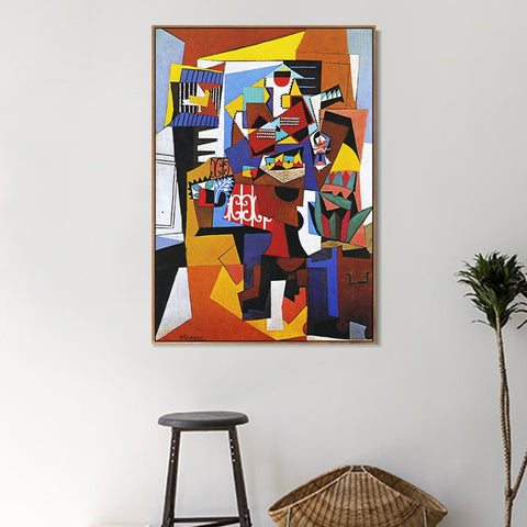 INVIN ART Framed Canvas Giclee Print Art 1923 La cage d'oiseaux by Pablo Picasso Wall Art Living Room Home Office Decorations