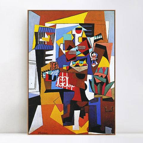 INVIN ART Framed Canvas Giclee Print Art 1923 La cage d'oiseaux by Pablo Picasso Wall Art Living Room Home Office Decorations