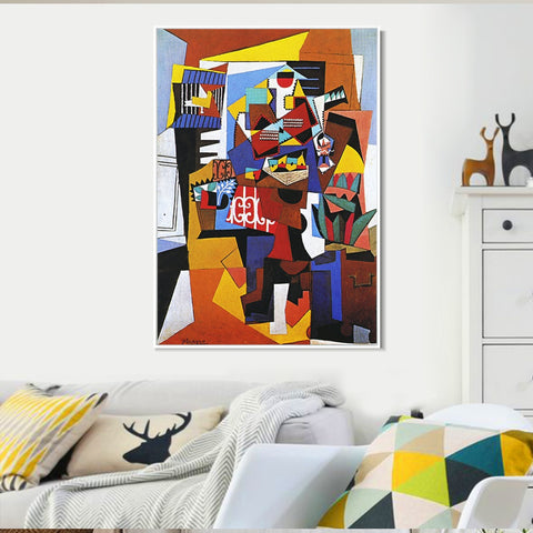 INVIN ART Framed Canvas Giclee Print Art 1923 La cage d'oiseaux by Pablo Picasso Wall Art Living Room Home Office Decorations