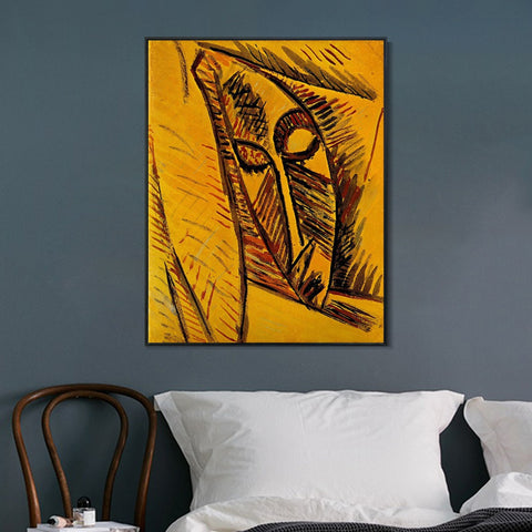 INVIN ART Framed Canvas Giclee Print Art 1907 Nu _la draperie by Pablo Picasso Wall Art Living Room Home Office Decorations
