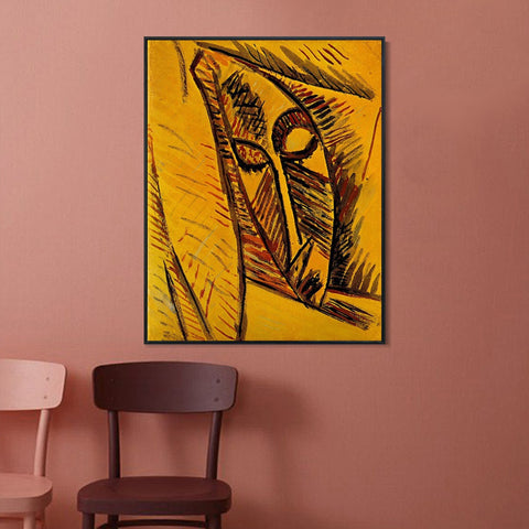 INVIN ART Framed Canvas Giclee Print Art 1907 Nu _la draperie by Pablo Picasso Wall Art Living Room Home Office Decorations