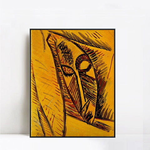 INVIN ART Framed Canvas Giclee Print Art 1907 Nu _la draperie by Pablo Picasso Wall Art Living Room Home Office Decorations