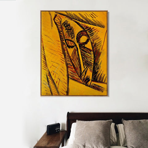 INVIN ART Framed Canvas Giclee Print Art 1907 Nu _la draperie by Pablo Picasso Wall Art Living Room Home Office Decorations