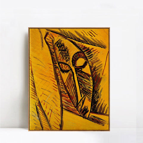 INVIN ART Framed Canvas Giclee Print Art 1907 Nu _la draperie by Pablo Picasso Wall Art Living Room Home Office Decorations