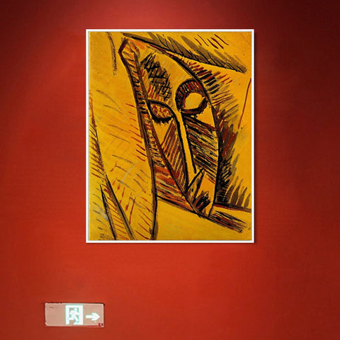 INVIN ART Framed Canvas Giclee Print Art 1907 Nu _la draperie by Pablo Picasso Wall Art Living Room Home Office Decorations