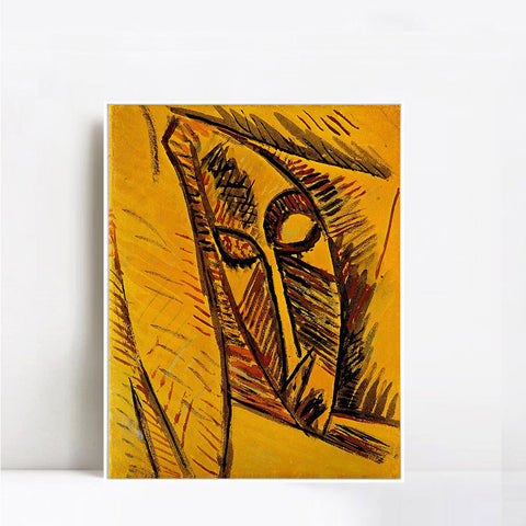 INVIN ART Framed Canvas Giclee Print Art 1907 Nu _la draperie by Pablo Picasso Wall Art Living Room Home Office Decorations