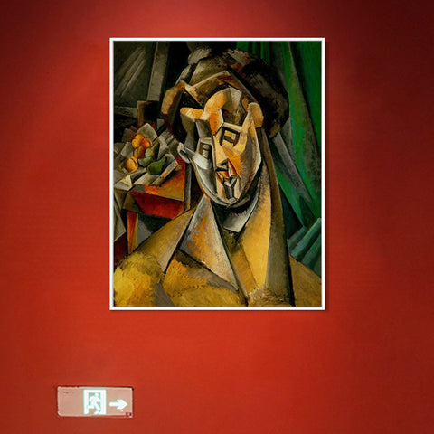 INVIN ART Framed Canvas Giclee Print Art 1909 Femme aux poires (Fernande) by Pablo Picasso Wall Art Living Room Home Office Decoration