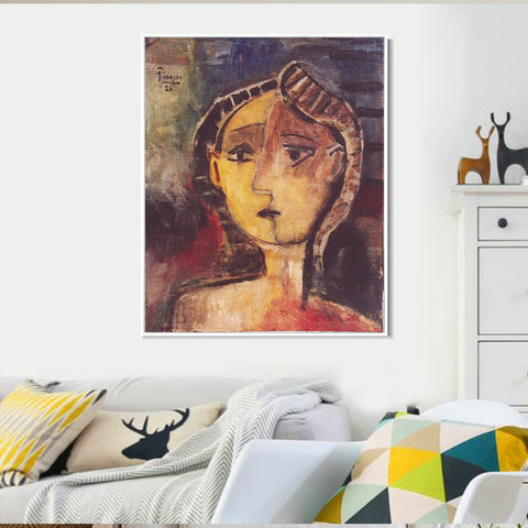 INVIN ART Framed Canvas Giclee Print Art 1926 Buste de femme by Pablo Picasso Wall Art Living Room Home Office Decorations