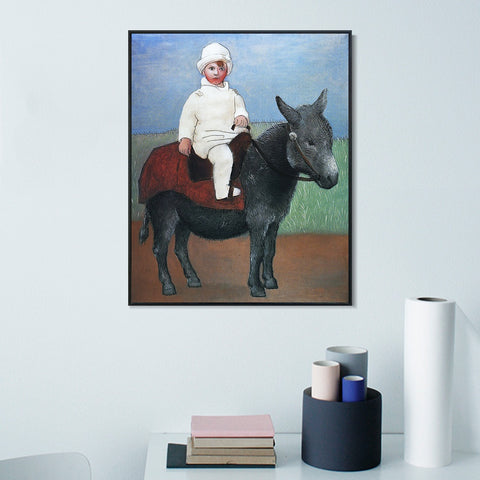 INVIN ART Framed Canvas Giclee Print Art 1923 Paul sur un by Pablo Picasso Wall Art Living Room Home Office Decorations