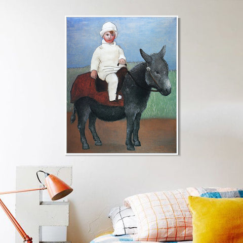 INVIN ART Framed Canvas Giclee Print Art 1923 Paul sur un by Pablo Picasso Wall Art Living Room Home Office Decorations