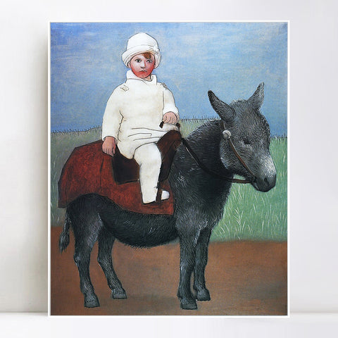 INVIN ART Framed Canvas Giclee Print Art 1923 Paul sur un by Pablo Picasso Wall Art Living Room Home Office Decorations