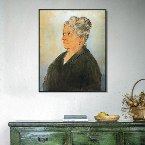 INVIN ART Framed Canvas Giclee Print Art 1923 Portrait de Do Maria (la m??re de l'artiste) by Pablo Picasso Wall Art Living Room Home Office Decorations