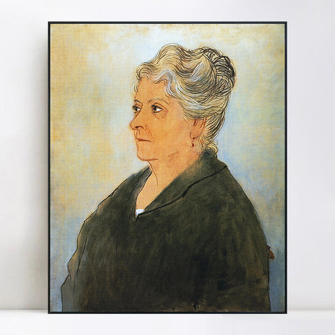 INVIN ART Framed Canvas Giclee Print Art 1923 Portrait de Do Maria (la m??re de l'artiste) by Pablo Picasso Wall Art Living Room Home Office Decorations
