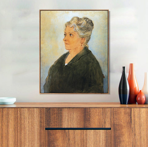 INVIN ART Framed Canvas Giclee Print Art 1923 Portrait de Do Maria (la m??re de l'artiste) by Pablo Picasso Wall Art Living Room Home Office Decorations