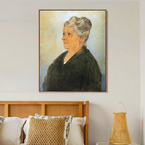 INVIN ART Framed Canvas Giclee Print Art 1923 Portrait de Do Maria (la m??re de l'artiste) by Pablo Picasso Wall Art Living Room Home Office Decorations
