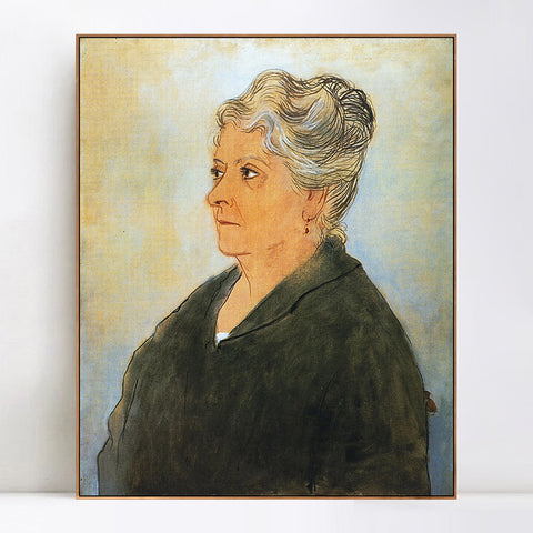 INVIN ART Framed Canvas Giclee Print Art 1923 Portrait de Do Maria (la m??re de l'artiste) by Pablo Picasso Wall Art Living Room Home Office Decorations