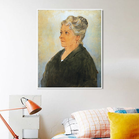 INVIN ART Framed Canvas Giclee Print Art 1923 Portrait de Do Maria (la m??re de l'artiste) by Pablo Picasso Wall Art Living Room Home Office Decorations