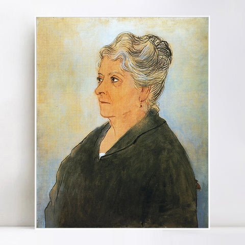 INVIN ART Framed Canvas Giclee Print Art 1923 Portrait de Do Maria (la m??re de l'artiste) by Pablo Picasso Wall Art Living Room Home Office Decorations