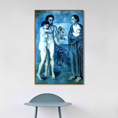 INVIN ART Framed Canvas Giclee Print Art 1903 La vie by Pablo Picasso Wall Art Living Room Home Office Decorations