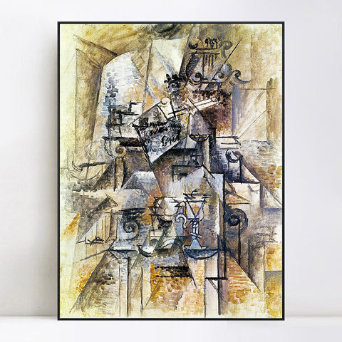 INVIN ART Framed Canvas Giclee Print Art Series#65 by Pablo Picasso Wall Art Living Room Home Office Decorations