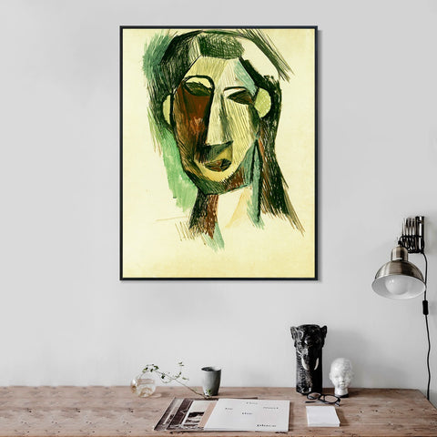INVIN ART Framed Canvas Giclee Print Art 1909 Fernande Olivier 1 by Pablo Picasso Wall Art Living Room Home Office Decorations