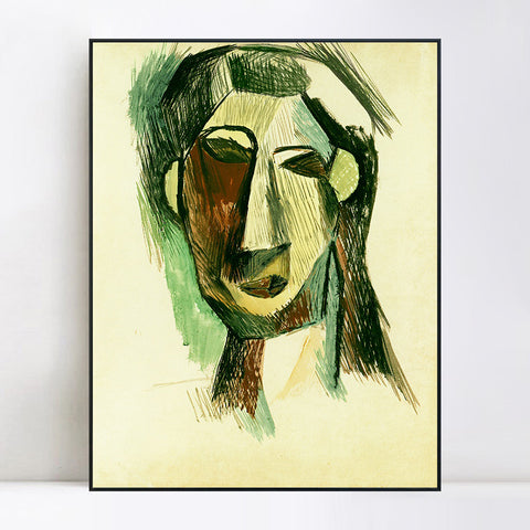 INVIN ART Framed Canvas Giclee Print Art 1909 Fernande Olivier 1 by Pablo Picasso Wall Art Living Room Home Office Decorations