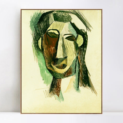 INVIN ART Framed Canvas Giclee Print Art 1909 Fernande Olivier 1 by Pablo Picasso Wall Art Living Room Home Office Decorations