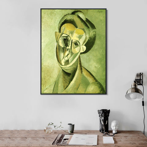 INVIN ART Framed Canvas Giclee Print Art 1909 Fernande Olivier 2 by Pablo Picasso Wall Art Living Room Home Office Decorations