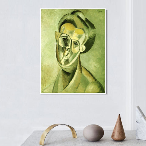 INVIN ART Framed Canvas Giclee Print Art 1909 Fernande Olivier 2 by Pablo Picasso Wall Art Living Room Home Office Decorations