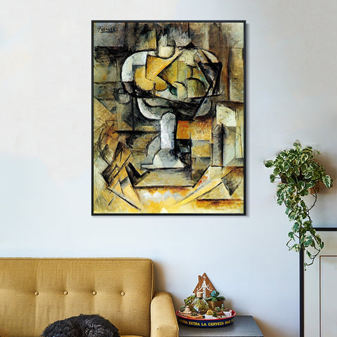 INVIN ART Framed Canvas Giclee Print Art 1910 Le compotier by Pablo Picasso Wall Art Living Room Home Office Decorations