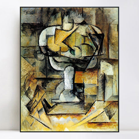 INVIN ART Framed Canvas Giclee Print Art 1910 Le compotier by Pablo Picasso Wall Art Living Room Home Office Decorations