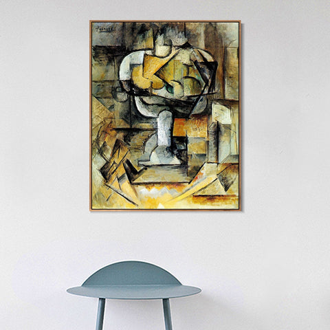 INVIN ART Framed Canvas Giclee Print Art 1910 Le compotier by Pablo Picasso Wall Art Living Room Home Office Decorations