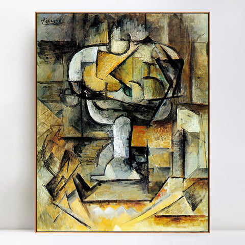 INVIN ART Framed Canvas Giclee Print Art 1910 Le compotier by Pablo Picasso Wall Art Living Room Home Office Decorations