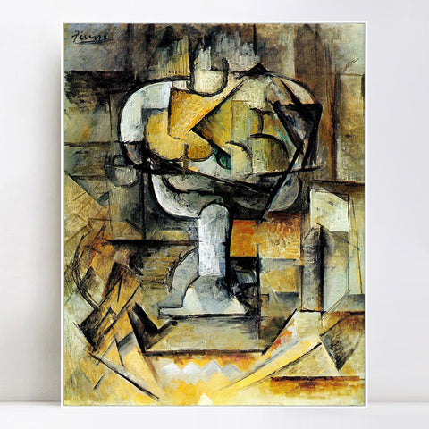 INVIN ART Framed Canvas Giclee Print Art 1910 Le compotier by Pablo Picasso Wall Art Living Room Home Office Decorations