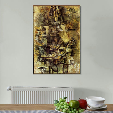 INVIN ART Framed Canvas Giclee Print Art 1911 La mandoliniste by Pablo Picasso Wall Art Living Room Home Office Decorations