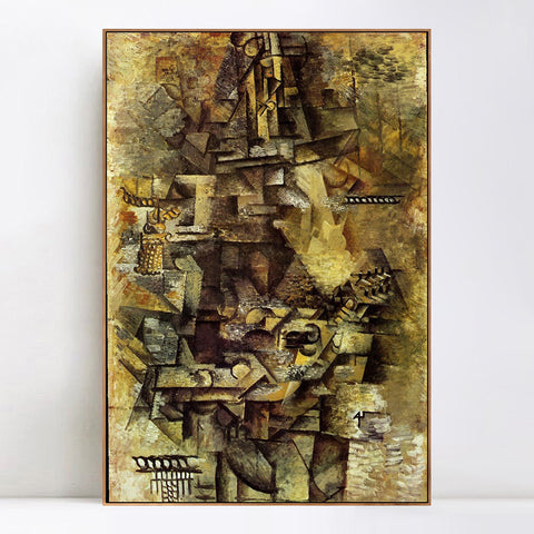 INVIN ART Framed Canvas Giclee Print Art 1911 La mandoliniste by Pablo Picasso Wall Art Living Room Home Office Decorations