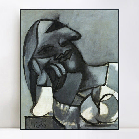 INVIN ART Framed Canvas Giclee Print Art 1938 Buste de femme accoud by Pablo Picasso Wall Art Living Room Home Office Decorations