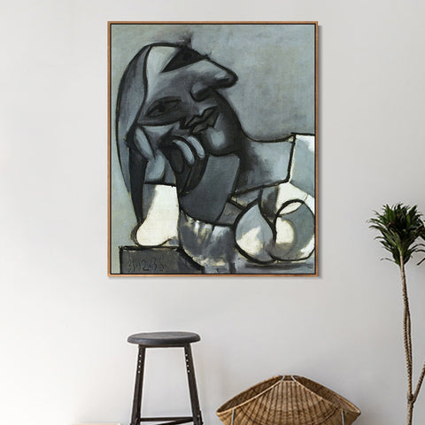 INVIN ART Framed Canvas Giclee Print Art 1938 Buste de femme accoud by Pablo Picasso Wall Art Living Room Home Office Decorations