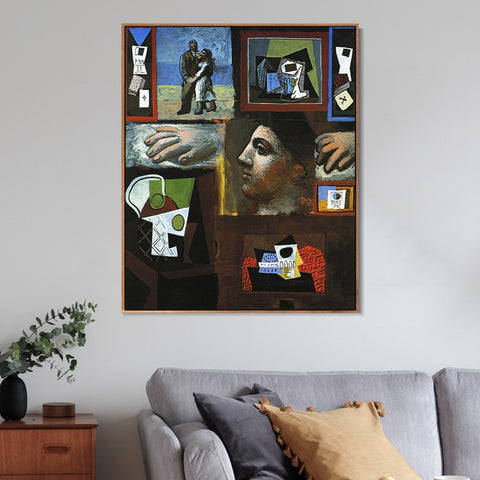 INVIN ART Framed Canvas Giclee Print Art Series#80 by Pablo Picasso Wall Art Living Room Home Office Decorations