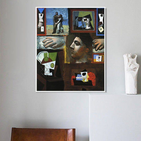 INVIN ART Framed Canvas Giclee Print Art Series#80 by Pablo Picasso Wall Art Living Room Home Office Decorations