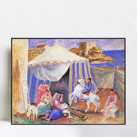 INVIN ART Framed Canvas Giclee Print Art 1922 Cirque forain by Pablo Picasso Wall Art Living Room Home Office Decorations