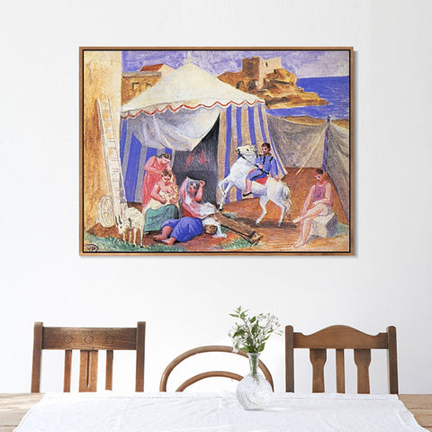 INVIN ART Framed Canvas Giclee Print Art 1922 Cirque forain by Pablo Picasso Wall Art Living Room Home Office Decorations