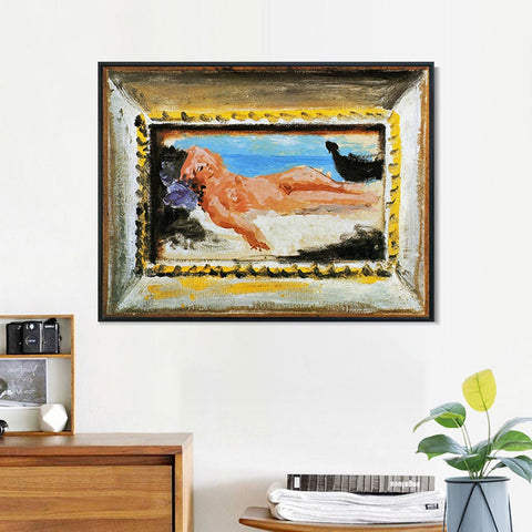 INVIN ART Framed Canvas Giclee Print Art 1922 Nu couch by Pablo Picasso Wall Art Living Room Home Office Decorations