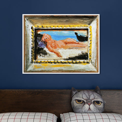 INVIN ART Framed Canvas Giclee Print Art 1922 Nu couch by Pablo Picasso Wall Art Living Room Home Office Decorations