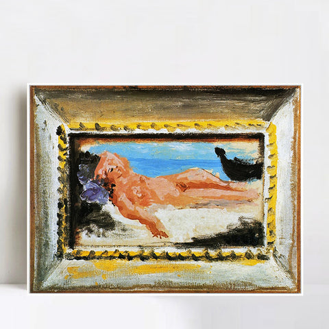 INVIN ART Framed Canvas Giclee Print Art 1922 Nu couch by Pablo Picasso Wall Art Living Room Home Office Decorations